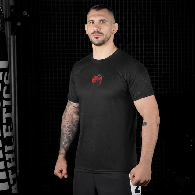 T-shirt d'entraînement Phantom Athletics EVO+ Bloodshade – Noir/Rouge