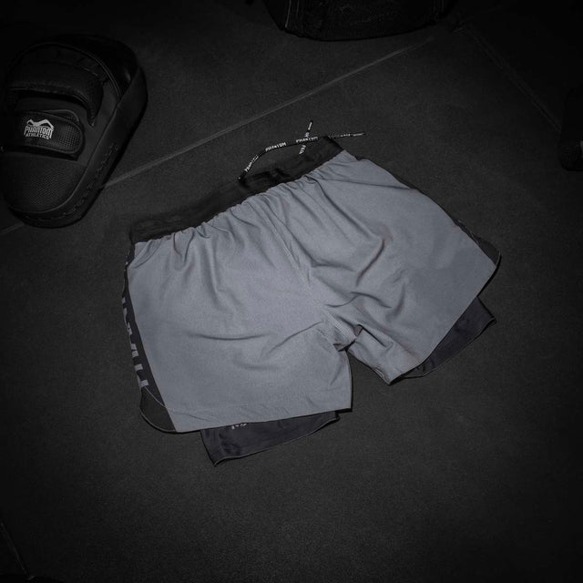 Pantalones de compresión Phantom Athletics Fusion 2in1 Apex – Gris