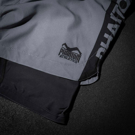 Kompresní kraťasy Phantom Athletics Fusion 2in1 Apex – Šedé