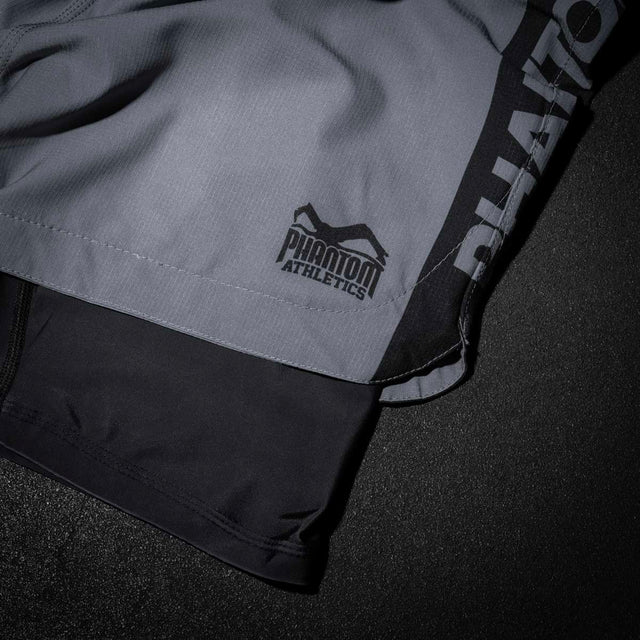 Pantalones de compresión Phantom Athletics Fusion 2in1 Apex – Gris