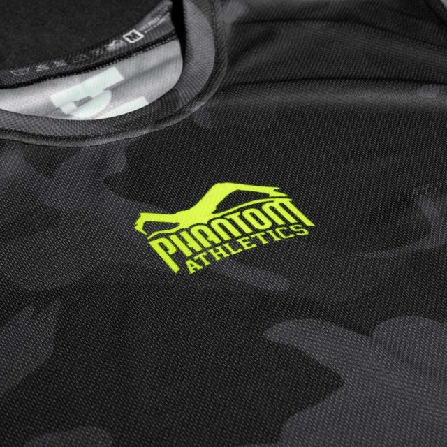 T-shirt d'entraînement Phantom Athletics EVO – Noir Camo/Néon