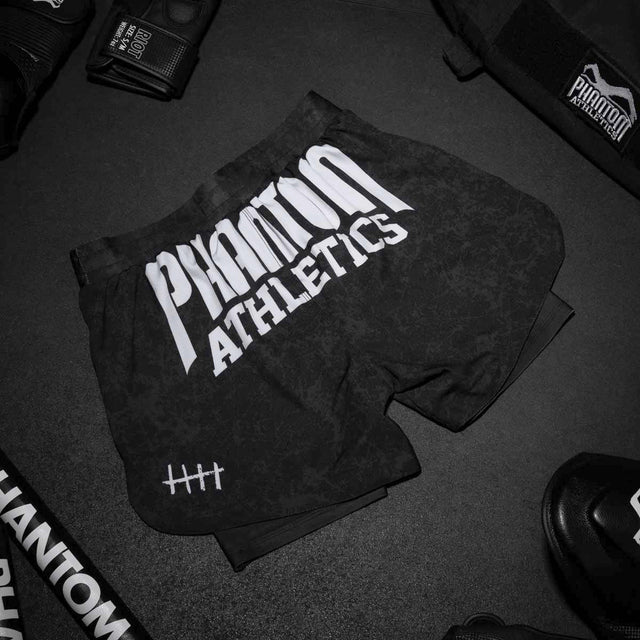 Shorts de MMA Phantom Athletics Fusion 2in1 Serious – Noir