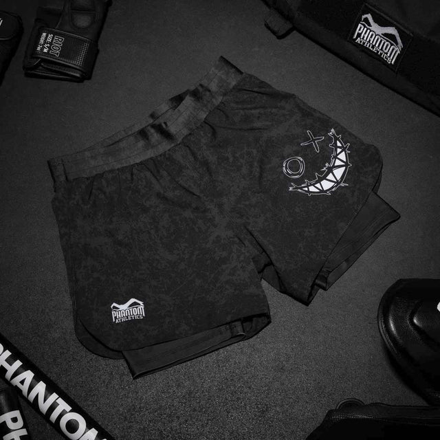 Shorts de MMA Phantom Athletics Fusion 2in1 Serious – Noir