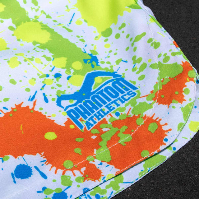 Phantom Athletics MMA Shorts Fusion Splatter – White/Neon