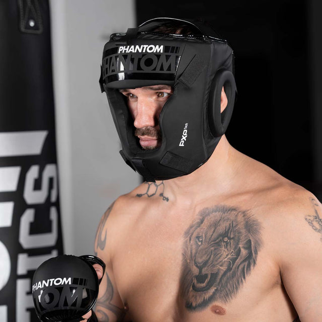 Casque de boxe Phantom Athletics Apex Cage – Noir
