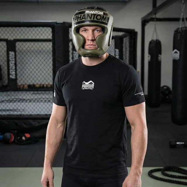 Casco Muay Thai Phantom Athletics – Verde militare