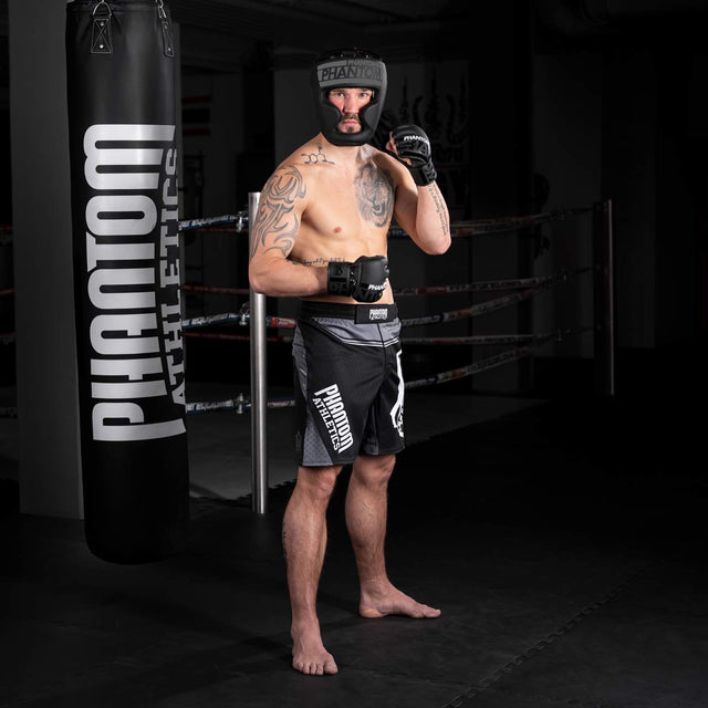 Casco da boxe Phantom Athletics Apex Full Face – Nero/Grigio