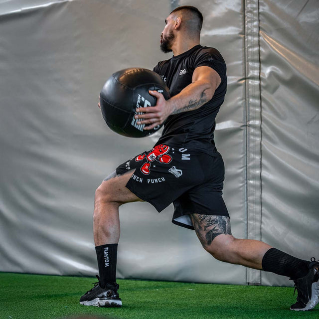 Phantom Athletics MMA Shorts EVO Punchy – Black/Red