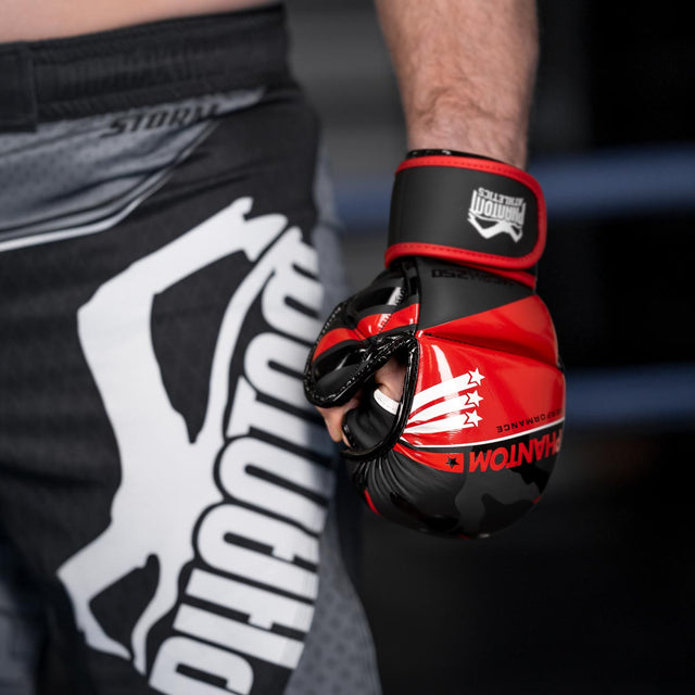 Guanti MMA Phantom Athletics Raider – Rosso/Nero Camo