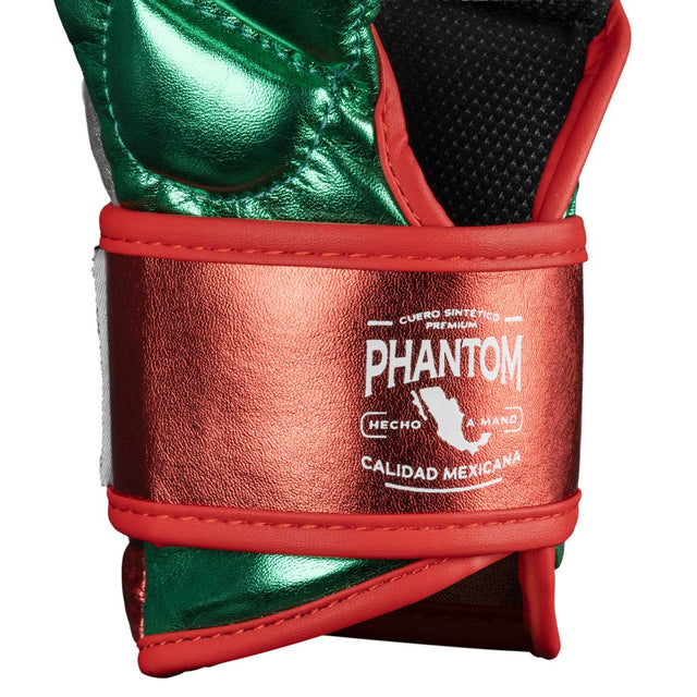 Gants de MMA Phantom Athletics Mexico – Argent/Vert/Rouge