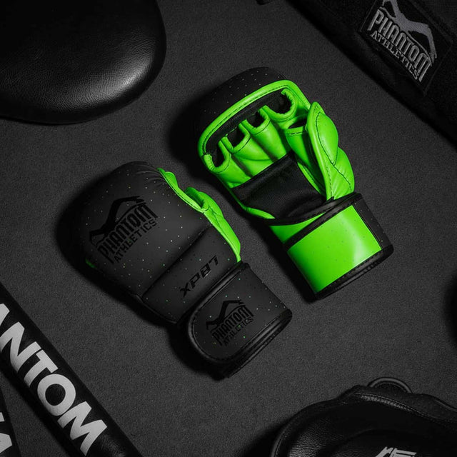 Phantom Athletics MMA Gloves Galaxy – Black/Neon Green