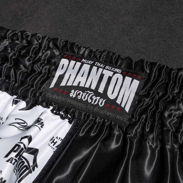 Shorts de Muay Thai Phantom Athletics Legend – Noir/Blanc