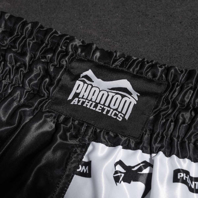 Shorts de Muay Thai Phantom Athletics Legend – Noir/Blanc