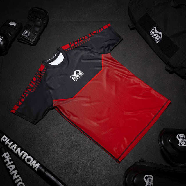 Rashguard Phantom Athletics EVO Apex Maniche Corte – Rosso