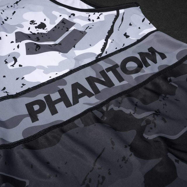 Camiseta de lucha Phantom Athletics Delta – Blanco/Gris/Negro
