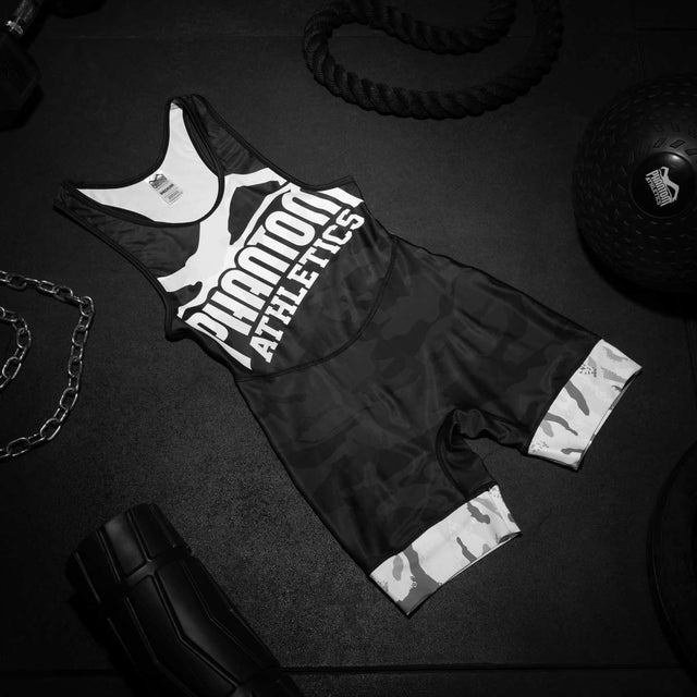 Débardeur de lutte Phantom Athletics Warfare – Noir/Camouflage d'hiver