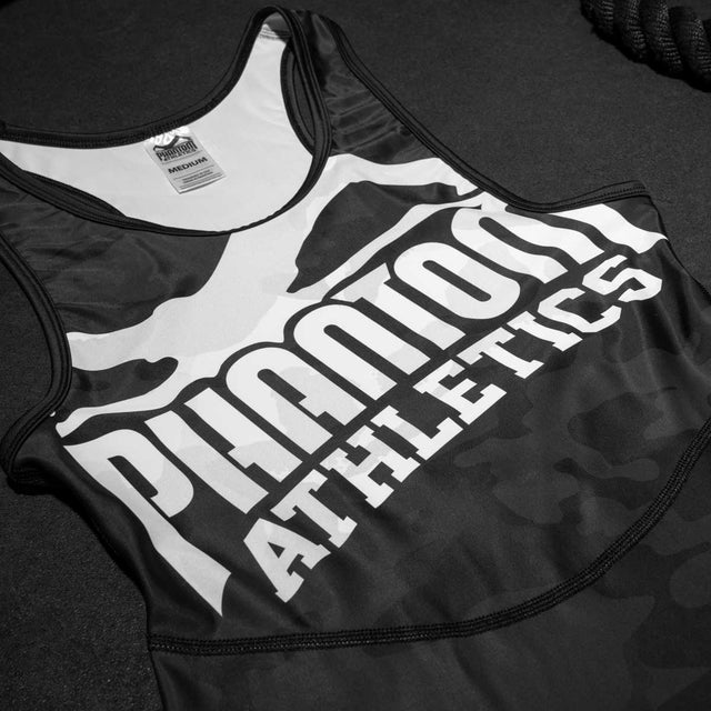 Débardeur de lutte Phantom Athletics Warfare – Noir/Camouflage d'hiver
