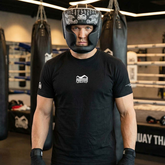 Căști Muay Thai Phantom Athletics – Negru/Argintiu