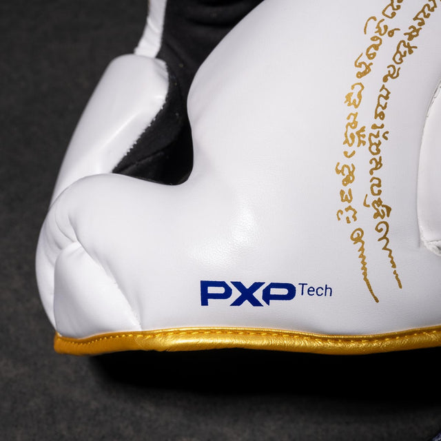 Casco de boxeo Phantom Athletics Muay Thai – Blanco/Oro