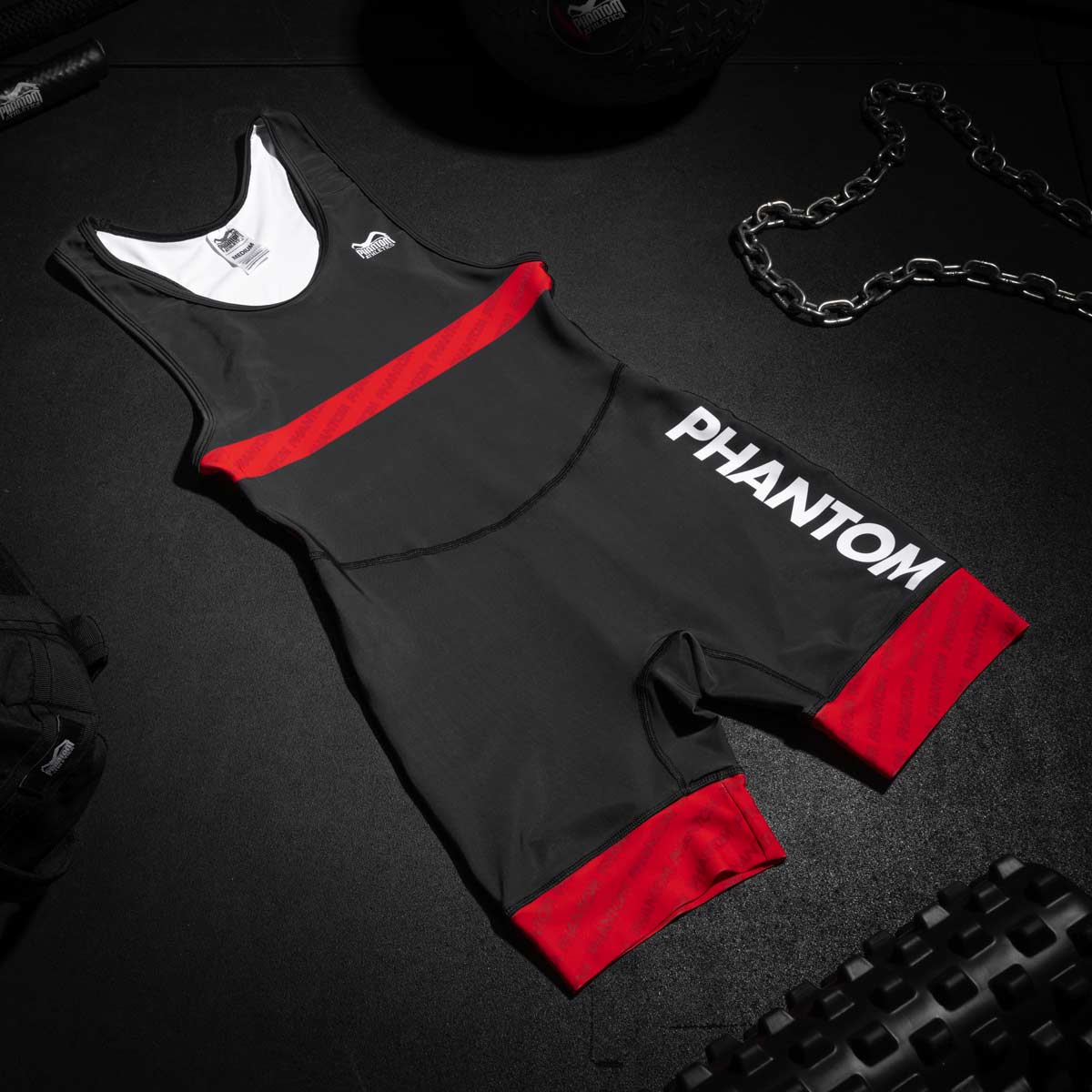 Phantom Athletics Worstelsinglet Raptor - Rood/Blauw