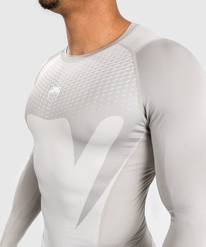 Rashguard à Manches Longues Venum Attack - Blanc/Gris