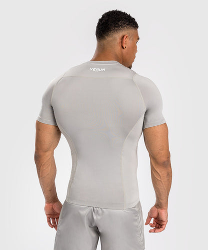 Rashguard à Manches courtes Venum Attack - Blanc/Gris