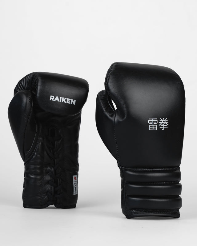 Guantoni da boxe Raiken KIBA con lacci – Nero