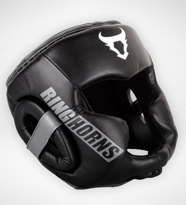 Ringhorns Charger Headguard - Black/Gray/White