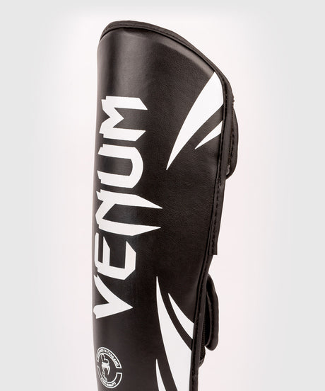 Espinilleras Venum Challenger Kickboxing Niños – Negro/Blanco