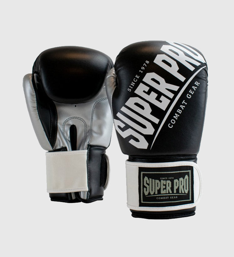 Gants de boxe Super Pro Rebel - Noir/Blanc