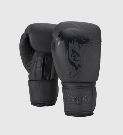 Gants de boxe Super Pro Legend - Noir mat