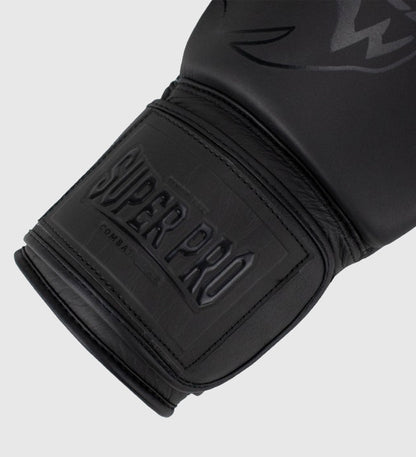 Gants de boxe Super Pro Legend - Noir mat