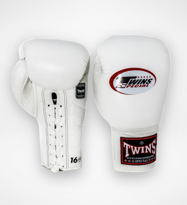 Twins Boxhandschuhe BGLL3 mit Schnürverschluss – Weiß