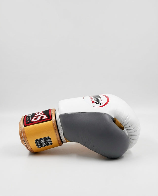 Gants de boxe Twins BGVL3 – Blanc/Or/Gris