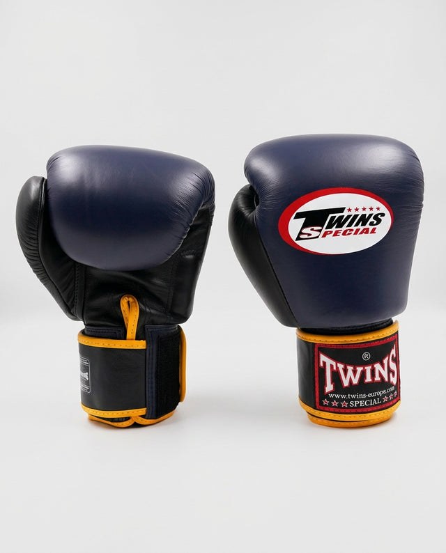 Gants de boxe Twins BGVL3 – Bleu marine/Noir/Jaune