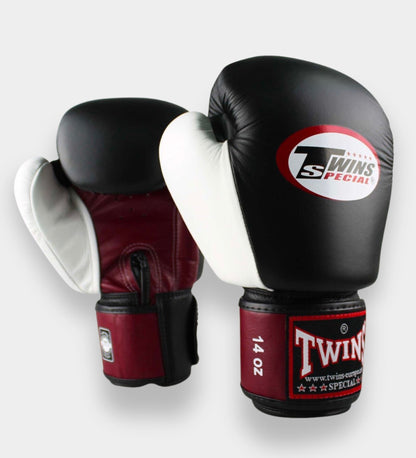 Gants de boxe Twins BGVL4 - Noir/Rouge/Blanc