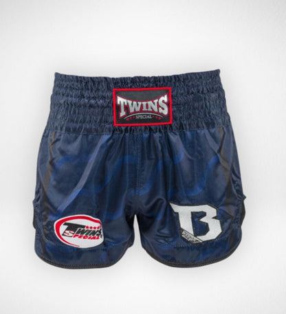 Short Muay Thai Twins TBT5 - Bleu foncé