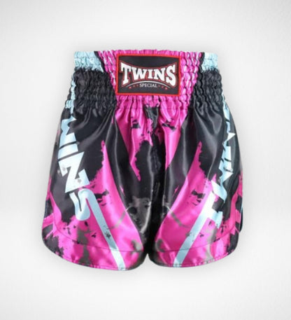 Short Muay Thai Twins TTBL Candy - Rose/Noir