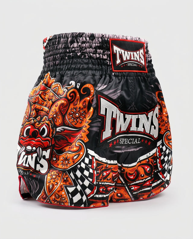 Twins Muay Thai Shorts TTBL Barong - Black/Red/Orange