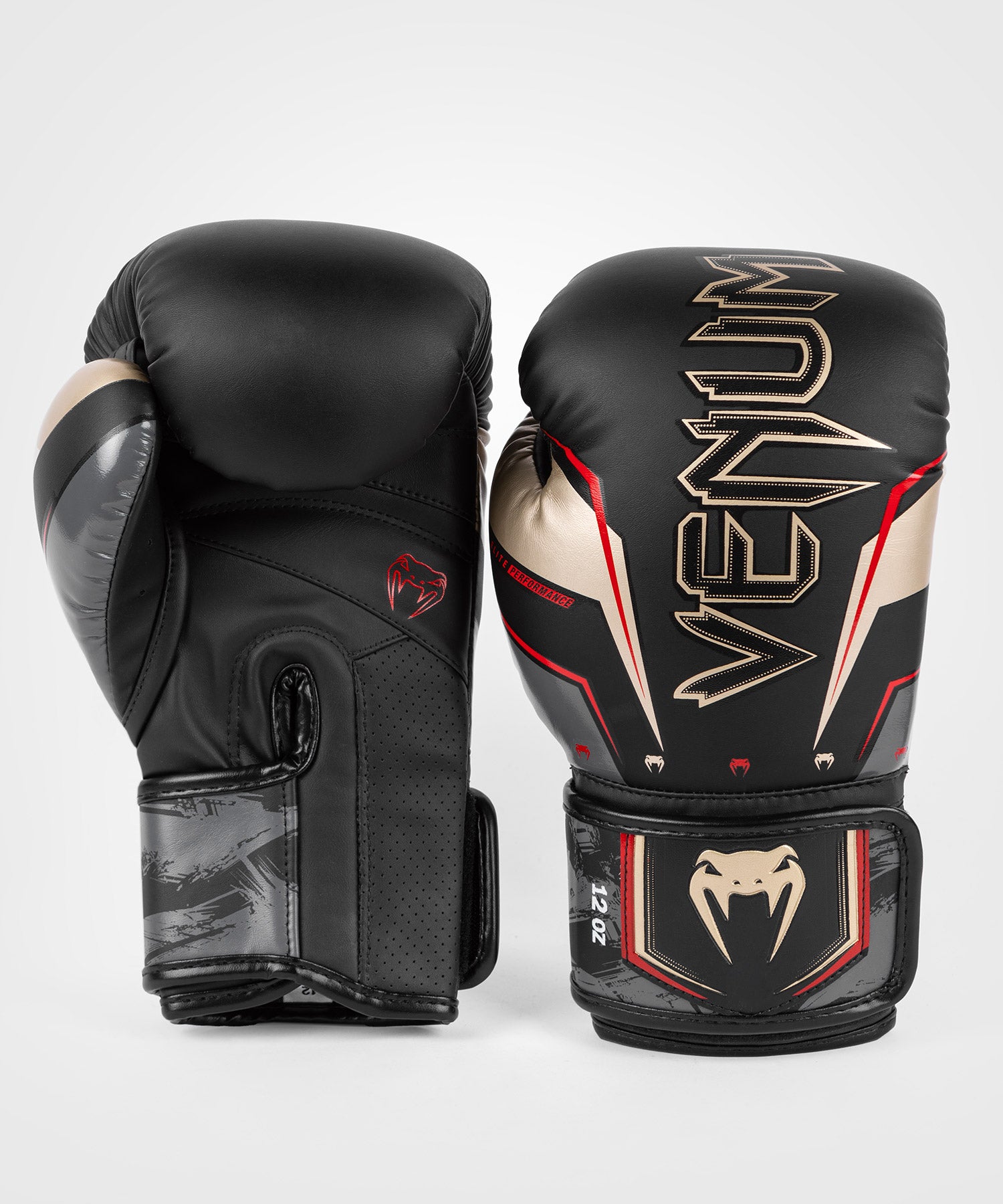 Venum Bokshandschoenen Elite Evo - Zwart/Goud/Rood