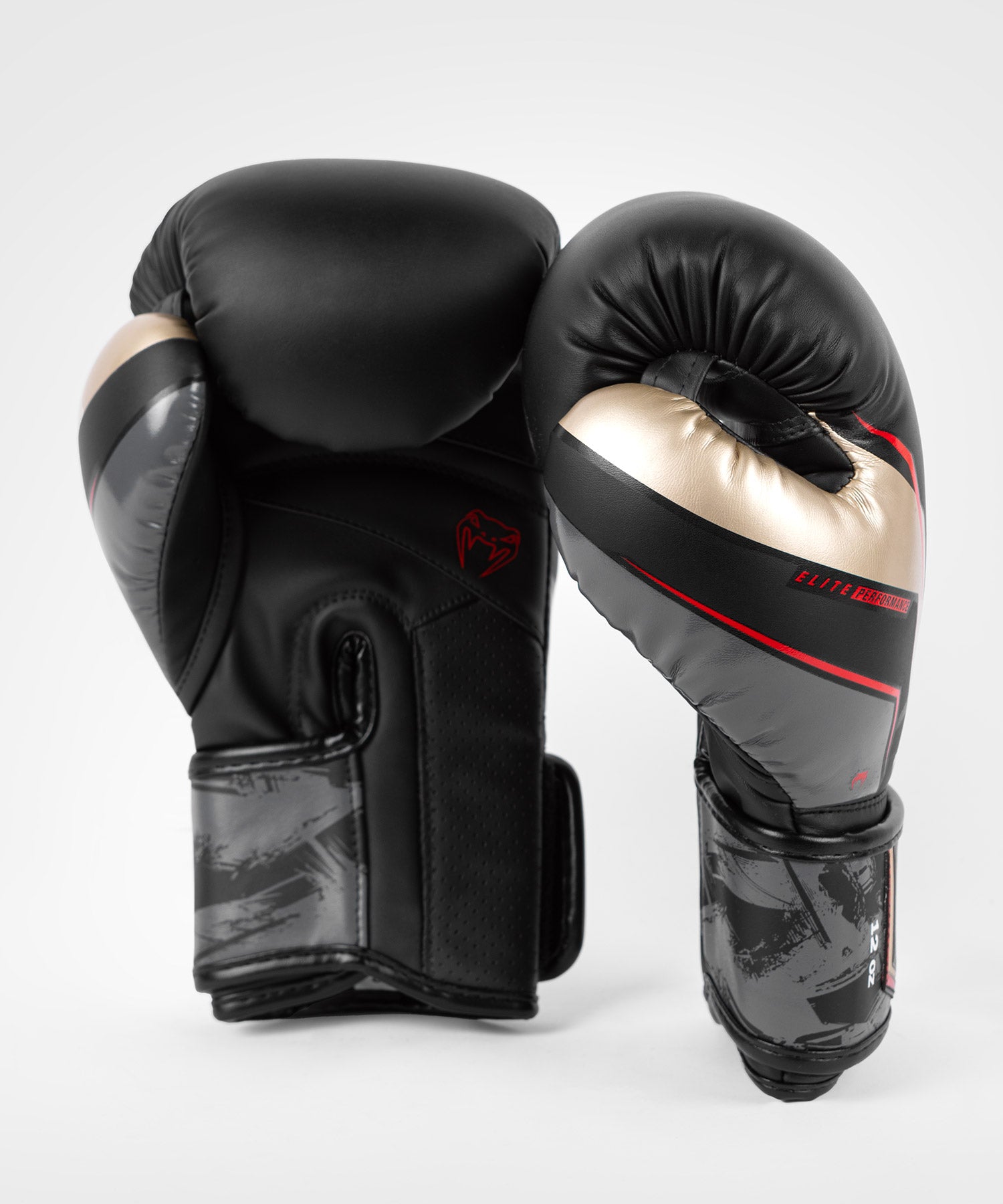 Venum Bokshandschoenen Elite Evo - Zwart/Goud/Rood