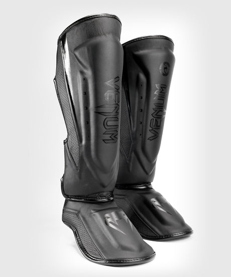 Espinilleras Venum Elite Evo – Negro/Negro