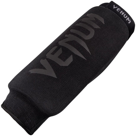 Espinilleras Venum Kontact sin empeine - Negro/Negro
