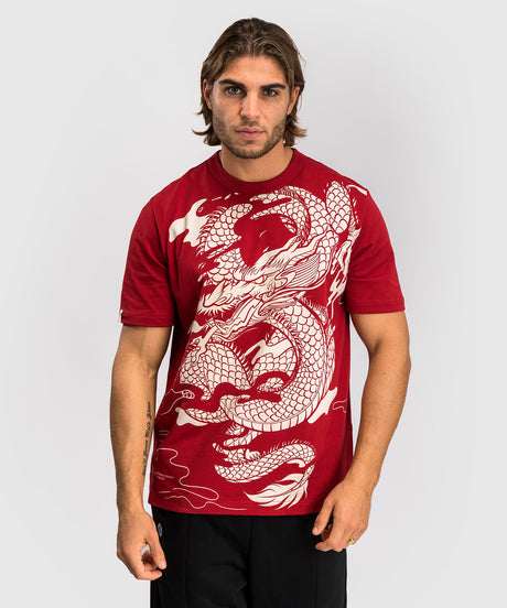 Venum T-shirt Dragon's Flight – Červené/krémově bílé