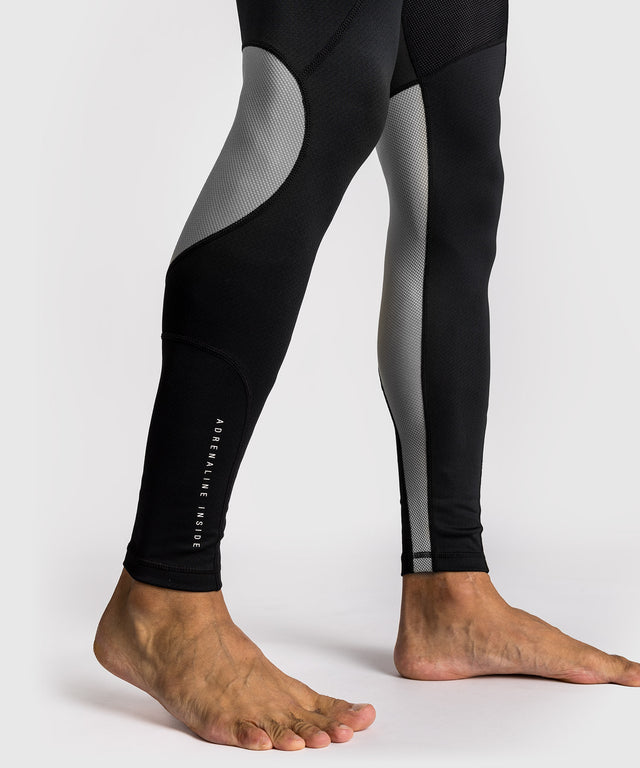 Mallas de compresión Venum Adrenaline – Negro/Gris Plata