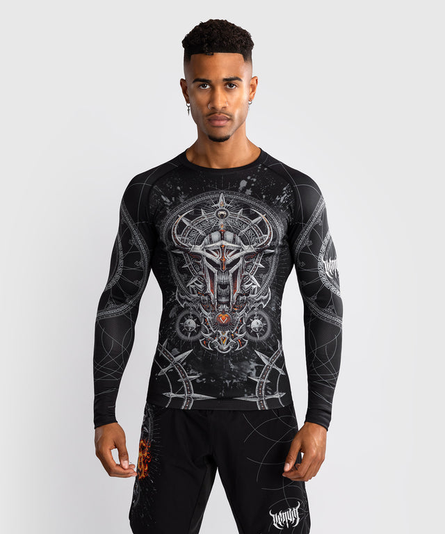 Venum Rashguard Gladiator 5.0 Lange Ärmel – Schwarz/Silber