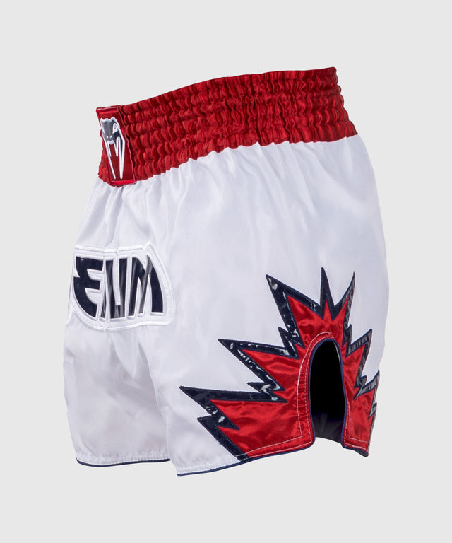 Pantaloncini Kickboxing Venum Inferno – Bianco/Rosso