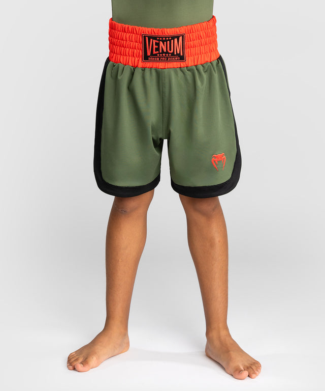 Venum Classic Boxhosen Kinder - Armeegreen/Orange