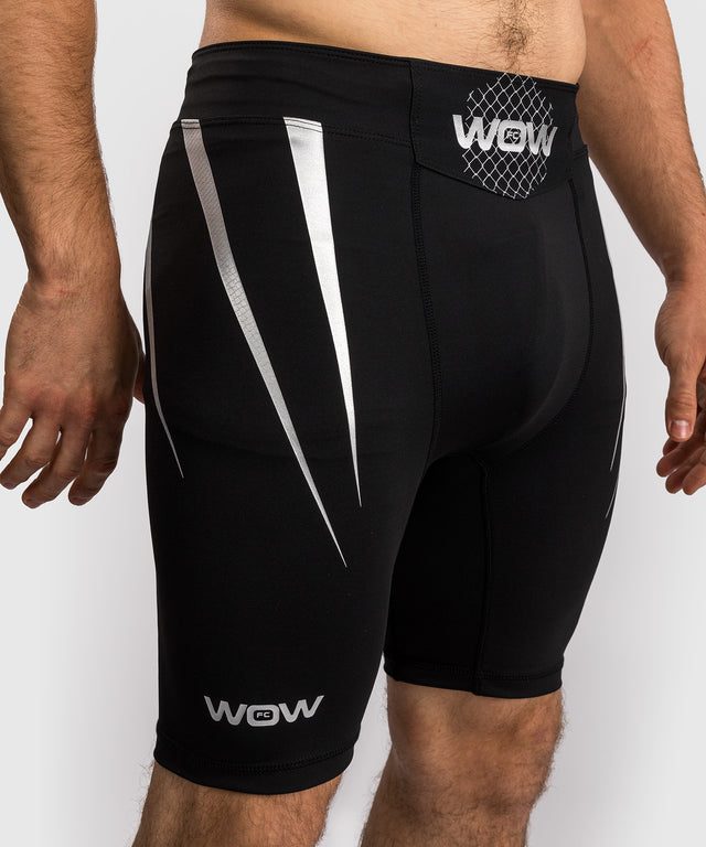 Venum x WOW FC Vale Tudo Shorts – Schwarz/Silber Grau