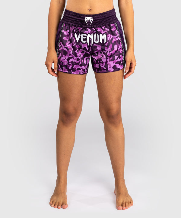 Pantaloncini Muay Thai Venum Iris – Viola/Camo Rosa